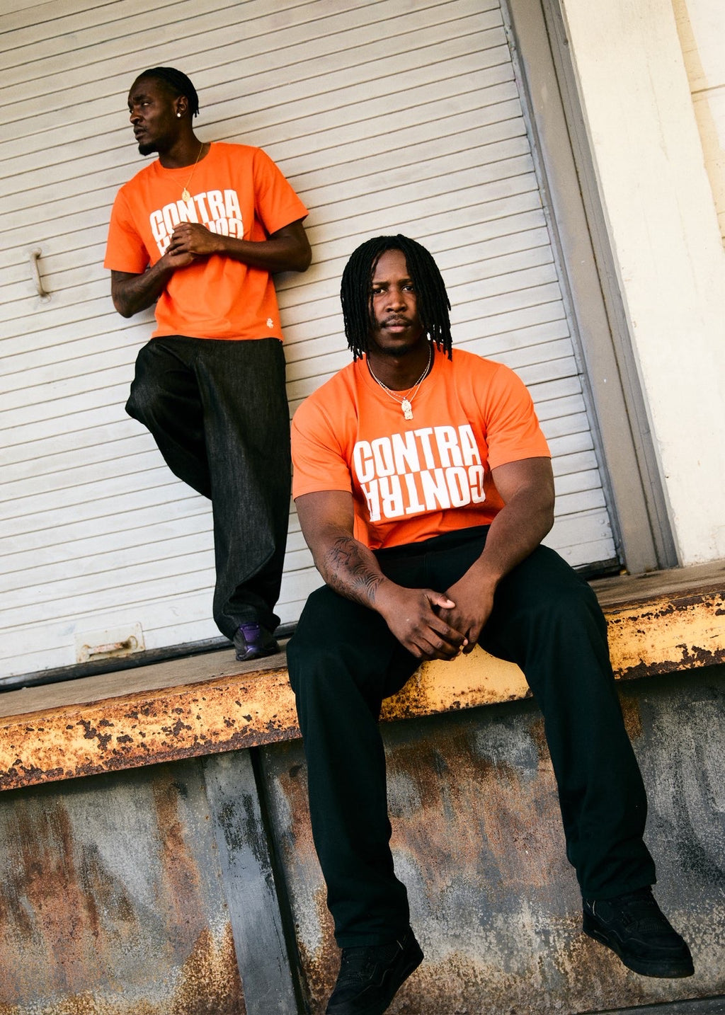 Orange spellout tee